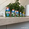 Развивающая игра Брестская Матрешка В сарафане с расписанными вручную герберами (набор 7 шт)