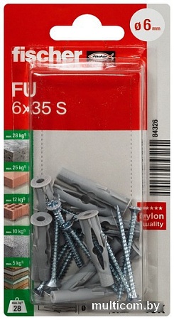 Fischer FU 6X35 S K NV 84326 (10 шт)