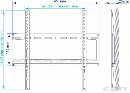 Кронштейн Kromax IDEAL-3W (белый)