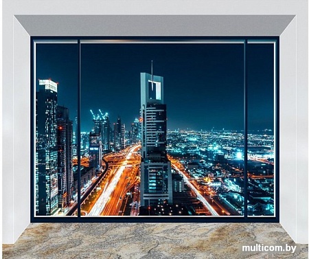 Фотообои Citydecor Ночной город панорама с защитным покрытием 300x254