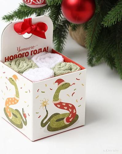 Набор полотенец Этель Праздничная змея 10715165 30x30 (4 шт)
