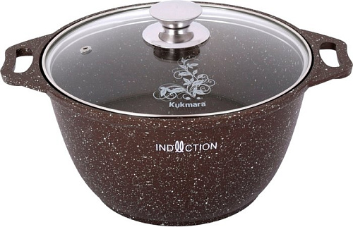 Кастрюля Kukmara Индукция кмки32а (кофейный мрамор)