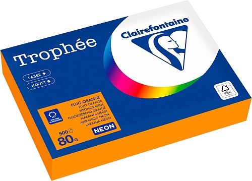Офисная бумага Clairefontaine А4 80г/м2 2978C (500л, неон оранжевый)