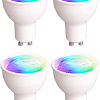 Светодиодная лампочка Yeelight Smart Bulb W1 Multicolor YGYC0120004WTEU GU10 4.5 Вт (4 шт)