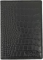 Обложка для паспорта S.Quire 6400-BK CROCO (черный)