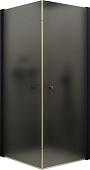 Душевой уголок MaybahGlass MGY-1299-6 (графитовое матовое стекло/черный)