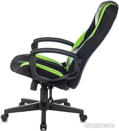 Кресло Бюрократ Zombie 9 (черный/салатовый)