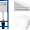 Унитаз подвесной Saniteco KW-9005W в комплекте с инсталляцией + 64109 + S-IN-MZ-VECTOR