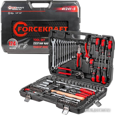 Универсальный набор инструментов ForceKraft FK-41241-5 (124 предмета)
