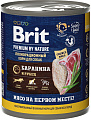 Консервированный корм для собак Brit Premium By Nature с бараниной с рубцом 850 г