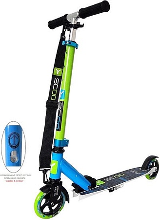 Самокат Y-Scoo Mini City Montreal 125 (киви/голубой)