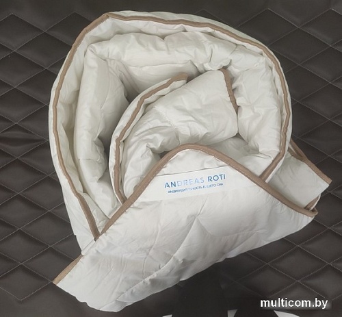 Одеяло Andreas Roti Всесезонное Бязь Шерсть ОС010302.3241 (140x205, волна белый)