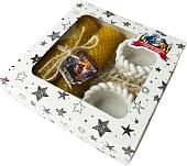 Подарочный набор Вендитио Ozarich Звезда Рождественский с 2-мя свечами и подсвечниками (желтый)