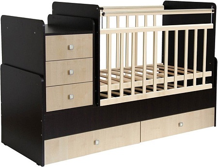 Детская кроватка Фея 1100 (венге/клен) [0001033.12]