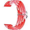 Ремешок Rumi Wick из плетеного нейлона для Huawei Band 7 (красный микс)