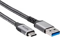 Кабель VCOM CU401M-1M USB 3.2 Gen2 Type-A - USB 3.1 Type-C (1 м, черный)