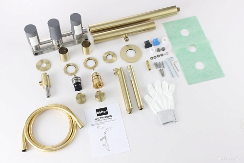 Душевая система Abber Perfekte 316 AF8A50BG (золото брашированное)