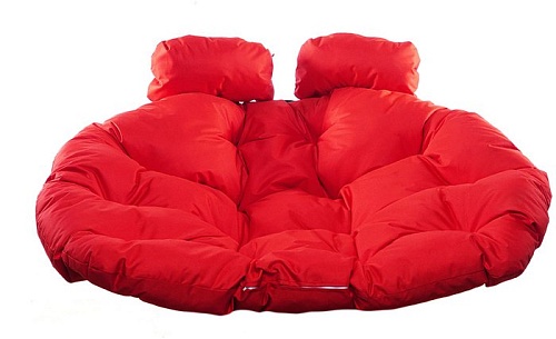 Подвесное кресло M-Group Для двоих 11450406 (черный ротанг/красная подушка)