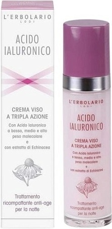L'Erbolario Антивозрастной ночной крем для лица Гиалуроновая кислота 50 мл