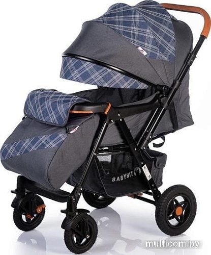 Коляска прогулочная «книга» Babyhit Sense Plus (серый/темно-синий)