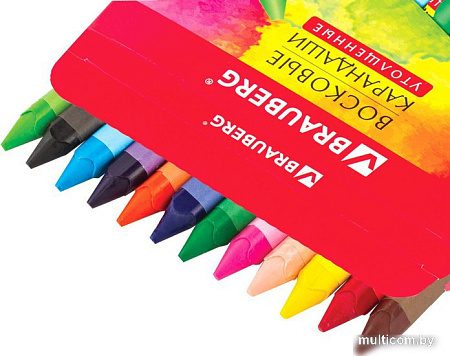 Восковые мелки BRAUBERG Академия 227287 (12 цв)