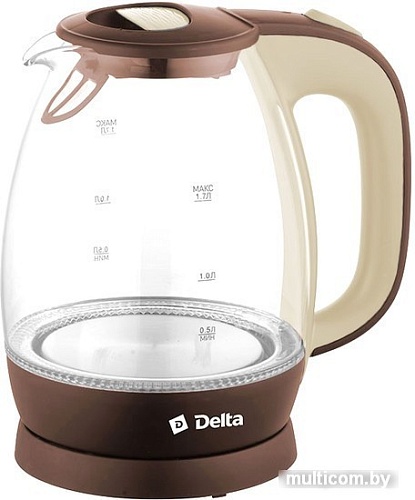 Чайник Delta DL-1203 (коричневый/бежевый)