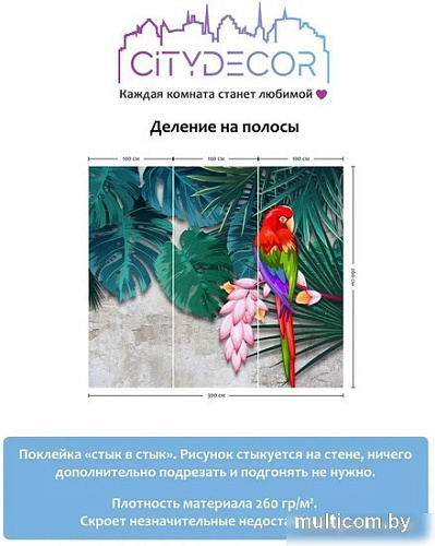 Фотообои Citydecor Животные и Птицы 7 300x260