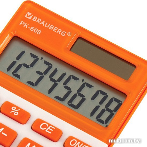 Калькулятор BRAUBERG PK-608-RG 250522 (оранжевый)
