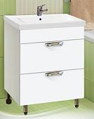 Vako Тумба под умывальник Ника Como 80 (белый, 2 ящика)