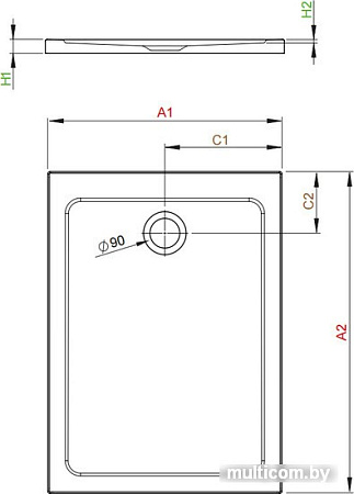 Душевой поддон Radaway Doros F 120x90 [SDRF1290-01]