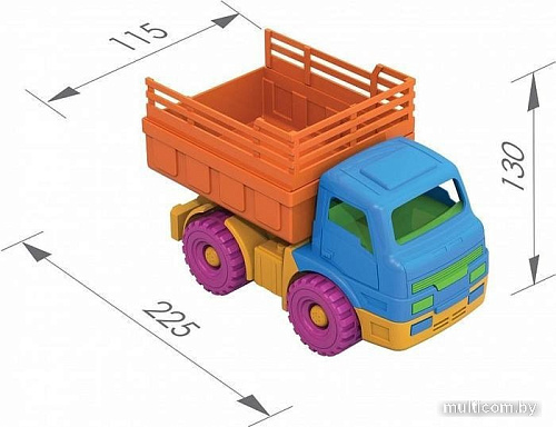 Игрушечный транспорт Нордпласт Сеновоз Кузнечик 36 (оранжевый/зеленый/желтый)