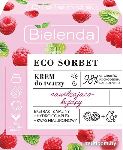 Косметика по уходу за лицом Bielenda Крем для лица Eco Sorbet Raspberry 50 мл