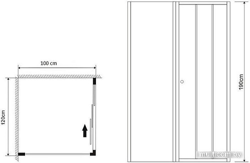 Душевой уголок Grossman GR-D120-P100Fa 120x100x190