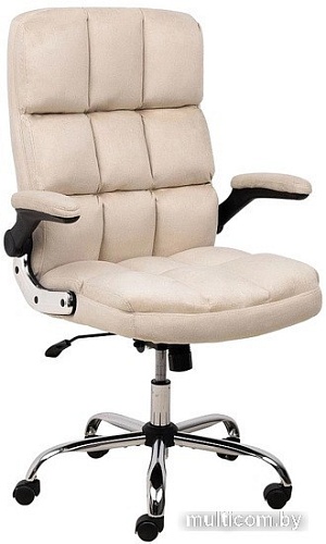 Кресло AksHome Caesar Chrome (вельвет, светло-бежевый)
