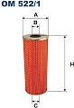 Масляный фильтр Filtron OM 522/1