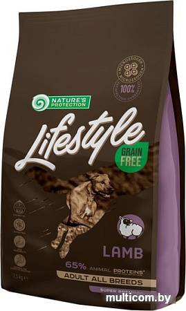 Сухой корм для собак Nature's Protection Lifestyle Grain Free Adult Lamb 1.5 кг