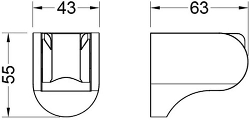 Держатель душевой лейки Aquatek AQ2405MB