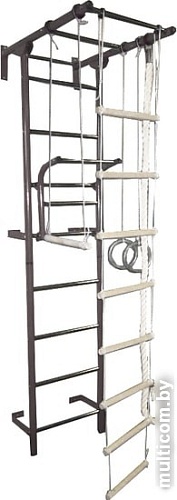 Детский спортивный комплекс Крепыш Г-образный пристенный (серый)