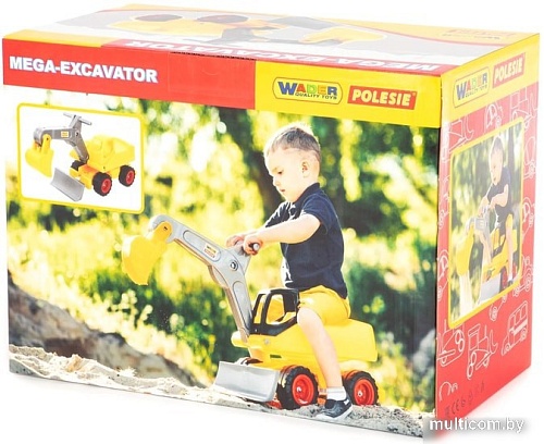 Игрушечный транспорт Полесье Мега-экскаватор колесный 66220