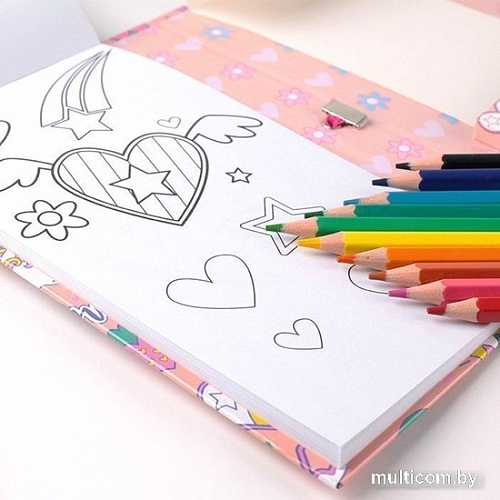 Набор для рисования Darvish Раскраска с карандашами DV-12972 (в ассортименте)