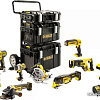 DeWalt DCK853P4 (шуруповерт, винтоверт, перфоратор, УШМ, дисковая пила, сабельная пила, реноватор, фонарь, 4 АКБ, тележка)