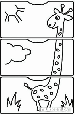 Детская кроватка СКВ-Компани СКВ-5 Жираф (белый/серый текстиль) [540031-212]