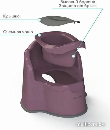 Детский горшок Amarobaby Ergonomic AB221103Er/22 (фиолетовый)