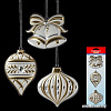 Елочная игрушка Erich Krause Decor 3 украшения Елочные игрушки золото 49595