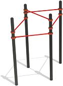 Турник Dinamika Двойной треугольник ZSO-001889