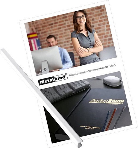 Металлический канал для переплета OPUS O.Simple Channel 304x13 мм OSC13BIA30425 (25 шт, белый)