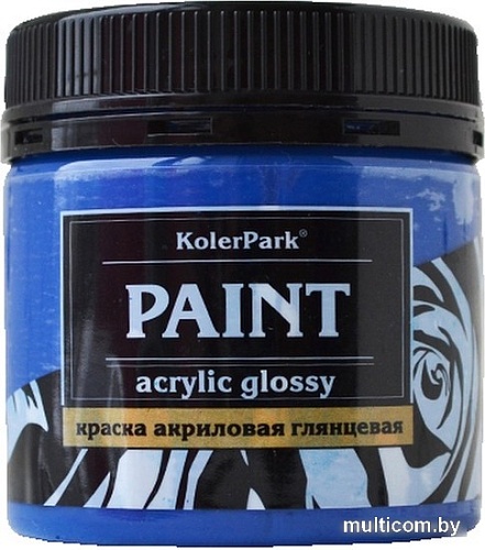 Акриловая краска KolerPark Акриловая глянцевая (синий, 150 мл)