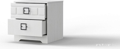Тумба КМК Мебель 2Я Римини 0989.2 (белый текстурный/дуб полярный)