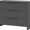 Комод Mio Tesoro Камелия 1К 3 ящика (графит серый)