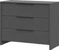 Комод Mio Tesoro Камелия 1К 3 ящика (графит серый)